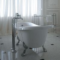 Globo PA100bi/cr  Paestum Ванна отдельностоящая 170х80см, с ножками, ванна: белая, ножки: хром
