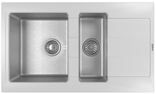 Мойка для кухни Florentina 21.410.D0860.201 Комби 86х51 см, с крылом, жасмин Мойка для кухни Florentina 21.410.D0860.201 Комби 86х51 см, с крылом, жасмин снят с производства