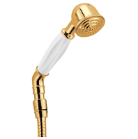 Ручной душ Cezares CZR-DEF2-03-Bi со шлангом 150 см, золото, ручка белая