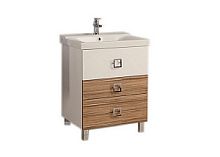 Тумба с раковиной Акватон Стамбул 1A1458K0ST490, белый/эбони светлый