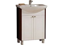 Тумба Акватон 1A133401AL500 Альпина 65 под раковину, 60х30 см, венге,хром глянец