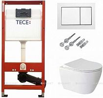 Комплект: Унитаз, Инсталляция, Кнопка смыва TECE  9400000WC
