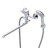 Смеситель AM.PM F85A90100 X-Joy, для ванны/душа с длинным изливом и душевым набором, хром