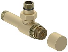 Вентиль Сунержа 022-1404-1212 угловой, (под шестигранник) G 1/2" НР х G 1/2" НР, матовая шампань