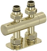 Вентиль Сунержа 020-1417-1234, 2х1/2" прямой скрытый-скрытый EU50, шампань