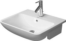 Раковина Duravit 378550000 ME by Starck встраиваемая до половины, с переливом, с 1 отв. под смеситель, включая крепление для встраивания в деревянную столешницу, 55x45.5 см