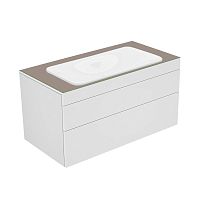 Тумба Keuco 31582730000 Edition 400 под умывальник 105х53.5 см, белый/стекло матовое трюфель