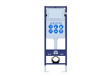 Инсталляция Aquatek INS-0000017 Standart 37 для подвесного унитаза, узкая, 113х37х15 см, синий