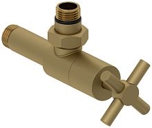 Вентиль Сунержа 032-1408-1212 угловой, (крест) G 1/2" НР х G 1/2" НР, матовое золото