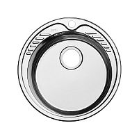 Мойка IDDIS, SUN51S0i77K Suno с выпуском арт.021UPSOi84, нержавеющая сталь, D51 см, сатин