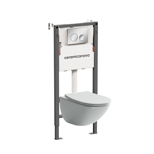 Комплект: Унитаз, Инсталляция, Кнопка смыва Ceramica Nova  CN1905_121001CH