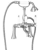 Смеситель Cezares FIRST-PBV-01-M на борт ванны, с ручным душем, хром,ручки металл