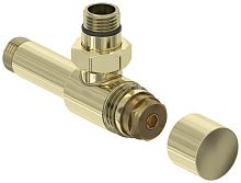 Вентиль Сунержа 020-1404-1212 угловой, (под шестигранник) G 1/2" НР х G 1/2" НР, шампань