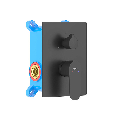 Смеситель Aquatek AQ1246MB Оберон  для ванны (внешняя и скрытая часть), черный матовый