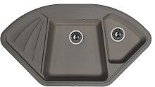 Мойка для кухни Florentina 20.185.J1060.102 Капри 106х58 см, с крылом, черная