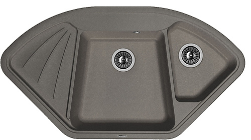 Мойка для кухни Florentina 20.185.J1060.102 Капри 106х58 см, с крылом, черная снят с производства