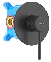 Смеситель Aquatek AQ1366MB Европа для душа (внешняя и скрытая часть), черный матовый