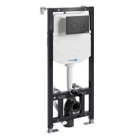 Система инсталляции WasserKraft 10TLT.010.ME.MB01 Aller для унитазов + кнопка смыва, черный Система инсталляции WasserKraft 10TLT.010.ME.MB01 Aller для унитазов + кнопка смыва, черный