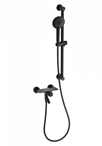 Смеситель для ванны с душевым гарнитуром Wonzon & Woghand  WW-FE05L222-MB