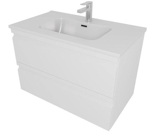 Тумба с раковиной Aquatek Вега AQ77080-MW купить недорого в интернет-магазине Керамос