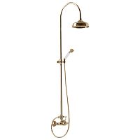 Душевая система Cisal AY00405124 Arcana Royal смеситель для душа,верхний душ Easy Clean,ручной душ с держателем и шлангом, цвет золото