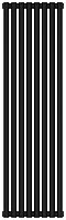 Радиатор Сунержа 31-0302-1208 Эстет-11 отопительный н/ж 1200х360 мм/ 8 секций, матовый черный