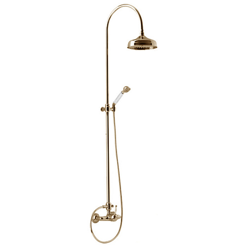 Душевая система Cisal AY00405124 Arcana Royal смеситель для душа,верхний душ Easy Clean,ручной душ с держателем и шлангом, цвет золото снят с производства