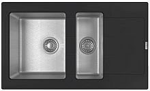 Мойка для кухни Florentina 21.410.D0860.302 Комби 86х51 см, с крылом, антрацит