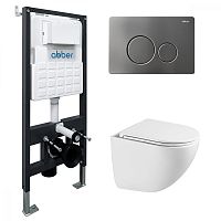Инсталляция с подвесным унитазом Abber BEQUEM AC1131TC-AC0105-AC0121NG