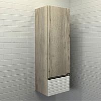 Шкаф-пенал Comforty 00-00006574 Страсбург подвесной 35х110 см, дуб дымчатый