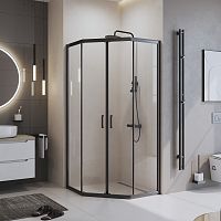 Душевой уголок BelBagno UNO-195-P-2-90-C-NERO, 195х90х90 см, стекло прозрачное/профиль черный Душевой уголок BelBagno UNO-195-P-2-90-C-NERO, 195х90х90 см, стекло прозрачное/профиль черный
