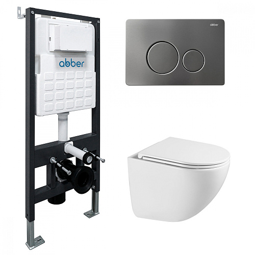 Инсталляция с подвесным унитазом Abber BEQUEM AC1131TC-AC0105-AC0121NG купить недорого в интернет-магазине Керамос Инсталляция с подвесным унитазом Abber BEQUEM AC1131TC-AC0105-AC0121NG купить недорого в интернет-магазине Керамос