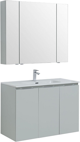 Комплект мебели Aquanet 00274198 Алвита New для ванной комнаты, серый купить недорого в интернет-магазине Керамос