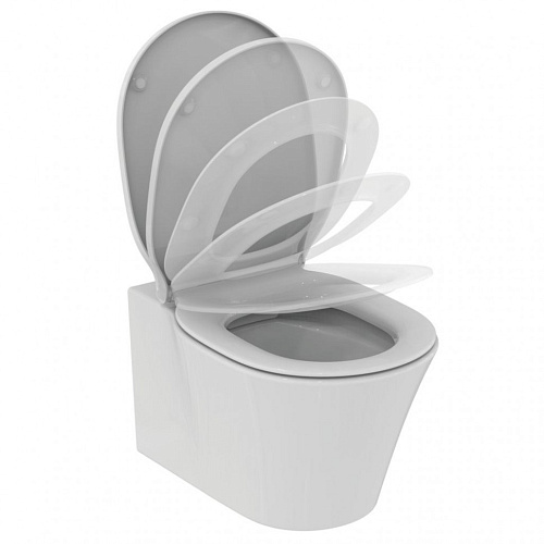 Унитаз Ideal Standard K819501 Connect Air Rimless подвесной 36.5х54.5 см, сиденье с функцией плавного закрытия, Euro White (евробелый)