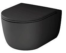 Унитаз Damixa DX86C1700MBSC Sirius, подвесной 36х49 см, безободковый с сиденьем микролифт, черный матовый