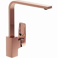 Смеситель Vitra A4275326EXP Root Square для кухонной мойки, медный