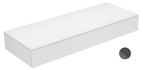 Тумба Keuco 31760700000 Edition 400 боковая 140х53.5 см, белый/стекло глянцевое антрацит купить недорого в интернет-магазине Керамос