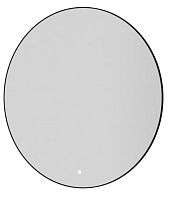 Зеркало круглое с LED подсветкой сенсор антипар 80х80 см Boheme 545-80-B рама черная матовая
