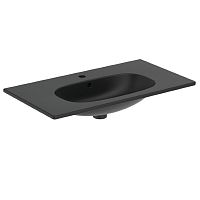 Раковина Ideal Standard T3509V3 Tesi Vanity подвесная 80х45 см, для монтажа соло, Silk Black (черный шелк) Раковина Ideal Standard T3509V3 Tesi Vanity подвесная 80х45 см, для монтажа соло, Silk Black (черный шелк)