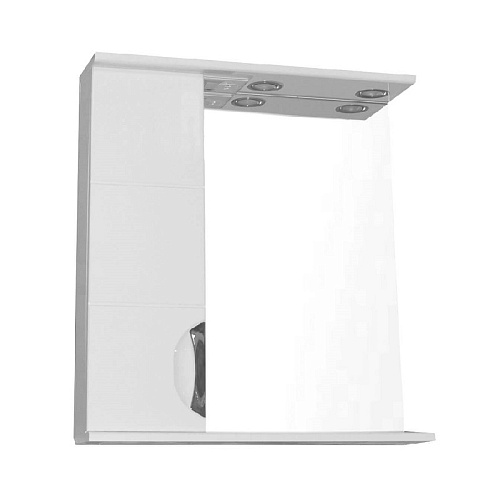 Зеркальный шкаф Loranto CS00058916 Соло, 82х70 см, белый купить недорого в интернет-магазине Керамос