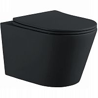 Унитаз подвесной Aquatek AQ1905-MB Вега 53х36 см, безободковый, черный