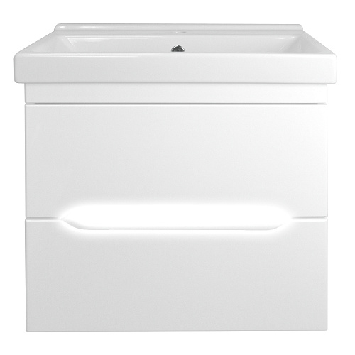 Тумба Loranto CS00044713 Арфа с раковиной, подвесная, 60х40 см, белая Тумба Loranto CS00044713 Арфа с раковиной, подвесная, 60х40 см, белая снят с производства