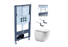 Комплект: Унитаз, Инсталляция, Кнопка смыва Aquatek Гелиос SET AQUATEK ГЕЛИОС PNN-02 4в1