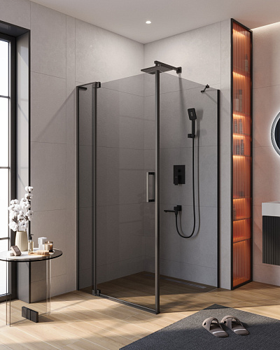 Душевой уголок CEZARES SLIDER-AH-1-100-90/100-GRIGIO-NERO Душевой уголок CEZARES SLIDER-AH-1-100-90/100-GRIGIO-NERO