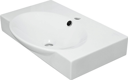 Умывальник Sanita Luxe INF65SLWB01 Infinity 65 полувстраиваемый 65х44 см, белый (нов. арт. WB.FN/Infinity/65-C/WHT.G/S1)