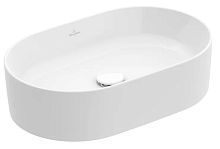 Раковина Villeroy & Boch 4A195601 Collaro на столешницу 56х36 см, без перелива, не шлиф., альпийский белый (White Alpin)