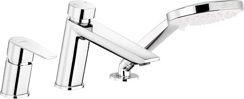 Смеситель Deante BQG_013M Agawa на борт ванны на 3 отверстия, хром