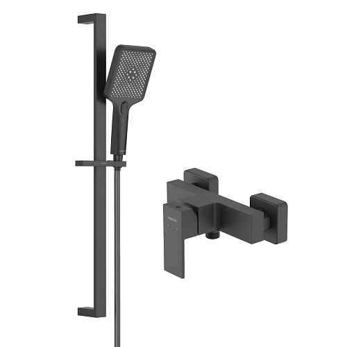 Комплект Aquatek AQ1632MB Либра для ванной Set 2 в 1 (AQ1660MB + AQ2019MB), черный матовый Комплект Aquatek AQ1632MB Либра для ванной Set 2 в 1 (AQ1660MB + AQ2019MB), черный матовый