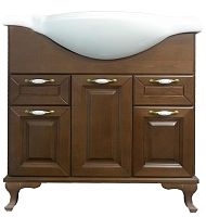 Тумба Loranto 561738.01.012 Пандора с раковиной, напольная, 80х13 см, орех