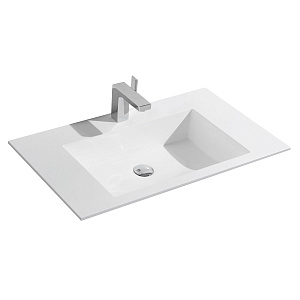 Раковина Vincea VCB-13800W из искусственного камня, 80х48 см, белая